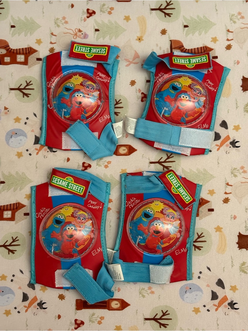 Sesame Street Red & Blue Elmo Kids Protective Pads Set